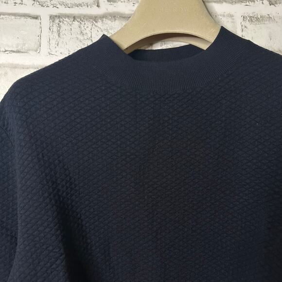 nwt A.P.C. Diamond Matelasse Pullover Dark Navy Men size S - Picture 11 of 15